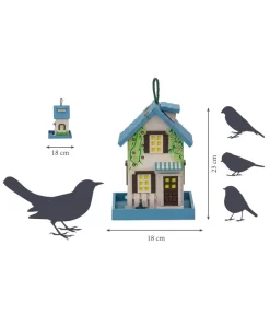 Dobar® Wildlife Vogelhaus School, Kiefer, Schwarz/weiß, Ca. B18/H23/T18 Cm -Gartenbedarf Geschäft 6689566 6689574 6689582 6689590 6689608 WE DE 000 Massgrafik DobarWVWesternVHSpringSchoolCafeWelcomeRestaurant