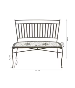 Dehner Mosaikbank Diana, 2-Sitzer -Gartenbedarf Geschäft 6701791 WE IG 001 MosaikbankDiana