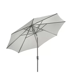 Dehner Schirm Milos, Rund, Ca. Ø294 Cm -Gartenbedarf Geschäft 6702864 WE FS 003 SchirmMilosHellgrauNeu