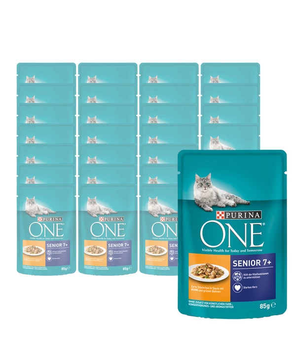 PURINA ONE® Nassfutter Für Katzen SENIOR 7+, 26 X 85 G 1 PURINA ONE® Nassfutter Für Katzen SENIOR 7+, 26 X 85 G