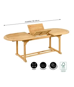 Dehner Ausziehtisch Havanna, Ca. B180-240/H74/T90 Cm 20 Dehner Ausziehtisch Havanna, Ca. B180-240/H74/T90 Cm -Gartenbedarf Geschäft 6707905 WE IG 001 TischHavanna