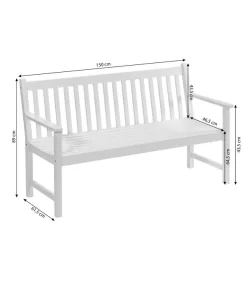 Dehner Bank Mykonos, 3-Sitzer -Gartenbedarf Geschäft 6713267 WE BG 001 BankMykonos3erWeiss