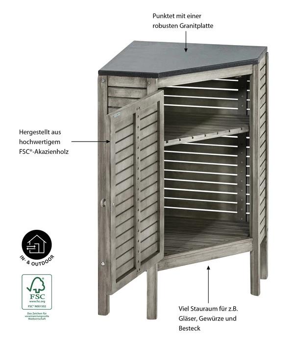 Dehner Eckschrank Southampton, Ca. B50/H90/T50 Cm 5 Dehner Eckschrank Southampton, Ca. B50/H90/T50 Cm – Bild 5