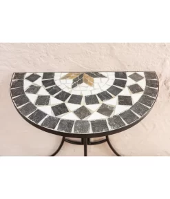 Dehner Mosaiktisch Diana Halbrund, Ca. B60/H72,5/T31,5 Cm -Gartenbedarf Geschäft 6875082 WE DE 001 TischHalbrundDiana