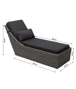 Dehner Sunlounger Toska, Ca. B64/H80/T180 Cm -Gartenbedarf Geschäft 6875744 WE BG 001 LiegeToskaNeu