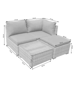 Dehner Balkonset Como, 4-teilig 27 Dehner Balkonset Como, 4-teilig -Gartenbedarf Geschäft 6894166 WE DE 001 BalkonSetComoSkizze