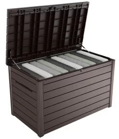 Keter Auflagenbox Ontario, 870 Liter, Ca. B147/H86/T83 Cm -Gartenbedarf Geschäft 6894919 WE DE 001 AuflagenboxOntario