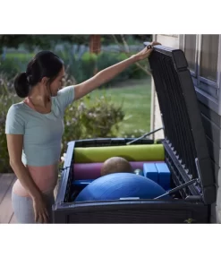 Keter Aufbewahrungsbox Borneo, 416 Liter, Ca. B130/H63/T70 Cm -Gartenbedarf Geschäft 6894935 WE MO 005 KeterMuelltonnenbox