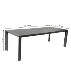 Dehner Ausziehtisch Cleveland, Ca. B160-240/H76/T101 Cm -Gartenbedarf Geschäft 6895379 WE BG 001 AusziehtischClevelandNEU