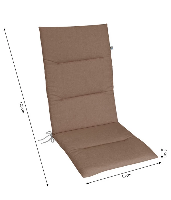 KETTtex Hochlehnerpolster Lindos Taupe, Ca. B120/H4/T50 Cm 4 KETTtex Hochlehnerpolster Lindos Taupe, Ca. B120/H4/T50 Cm – Bild 4
