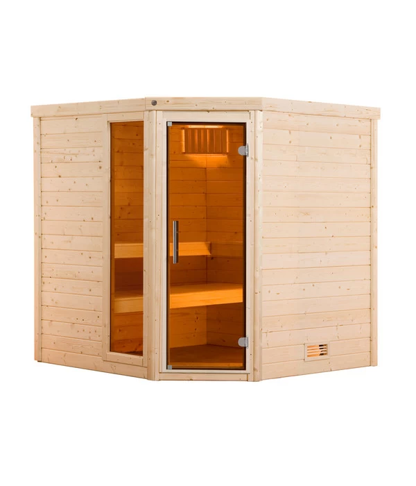 Weka Sauna Turku Mit Glastür Und Fenster Inkl. Ofen, Ca. B195/H205/T178 Cm 1 Weka Sauna Turku Mit Glastür Und Fenster Inkl. Ofen, Ca. B195/H205/T178 Cm