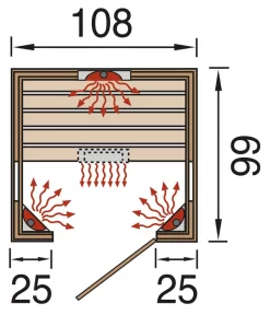 Weka Infrarotkabine Tanilla 10 Weka Infrarotkabine Tanilla -Gartenbedarf Geschäft 6914808 WE DE 001 WekaInfrarotkabineTanillaGrundriss
