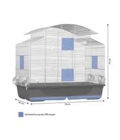 Dehner Lieblinge Vogelkäfig Phoenix 80, Ca. B79/H73/T45 Cm -Gartenbedarf Geschäft 6917637 WE BG 001 DMQVHPhoenix80