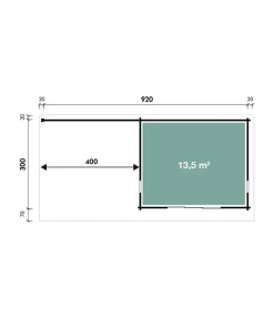 Wolff Finnhaus Gartenhaus Trondheim 70-D, Inkl. Lounge 400 Links, Ca. B960/H256/T390 Cm -Gartenbedarf Geschäft 6931679 WE DE 001 FinnhausTR70D