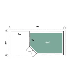 Wolff Finnhaus Gartenhaus Anna 40-A/1, Ca. B755/H284/T351 Cm -Gartenbedarf Geschäft 6933766 WE DE 001 FinnhausBBHAnna