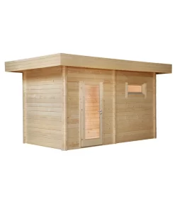 Gartenbedarf Geschäft 26 Wolff Finnhaus Saunahaus Mikko 70 Vollglastür, Ca. Ca. B491/H254/T288 Cm