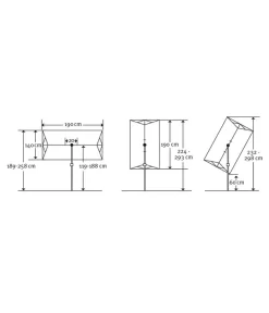 Schneider Sonnenschirm Novara, Rechteckig, Ca. B190/T140 Cm -Gartenbedarf Geschäft 6953541 WE BG 001 SchneiderSonnenschirmNovarasilvergrau