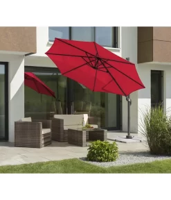 Schneider Ampelschirm Rhodos Junior, Rund, Ca. Ø300 Cm -Gartenbedarf Geschäft 6953574 WE MO 001 SchneiderAmpelschirmRhodosJunior300cmrot