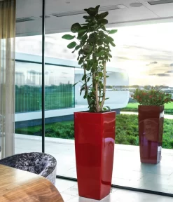 LECHUZA® CUBICO ALTO, All-in-One-Set, Ca. B40/H105/T40 Cm -Gartenbedarf Geschäft 6962278 WE MO 01 CUBICOAltoRot