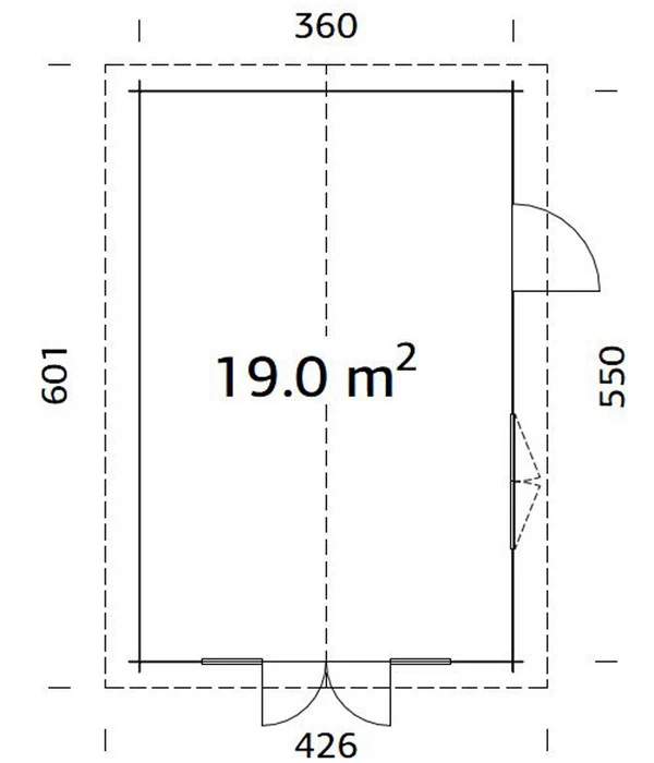 Palmako Gartenhaus Irene, Ca. B426/H276/T598 Cm 3 Palmako Gartenhaus Irene, Ca. B426/H276/T598 Cm – Bild 3