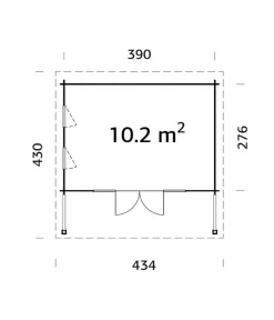 Palmako Gartenhaus Caroline, Ca. B434/H257/T430 Cm -Gartenbedarf Geschäft 6976336 WE BG 001 BBHCarolineNatur