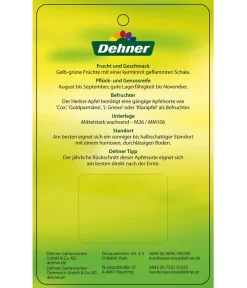 Herbstapfel 'Gravensteiner' -Gartenbedarf Geschäft 7657398 HerbstapfelGravensteiner Etikett 2