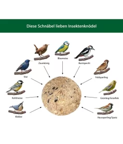 Dehner Natura Insekten-Knödel, Ohne Netz, 100 Stk. Je 100 G -Gartenbedarf Geschäft WE IG 001 DehnerNaturaWelcherVogelfrisstInsektenknoedel
