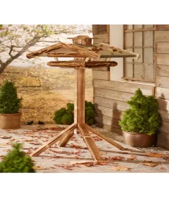 Dehner Natura Futterhaus Watzmann, Geflammt, Inkl. Ständer, Ca. B40/H133/T55 Cm -Gartenbedarf Geschäft X005452800 BildM 001 FutterhausWendelsteinGeflammt